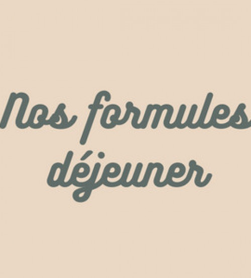 Formules déjeuner