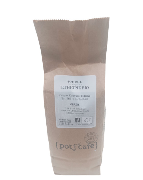 Café Ethiopie Bio  - en grains 250g - Potj'café 