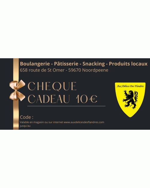 Chèque Cadeau 10€