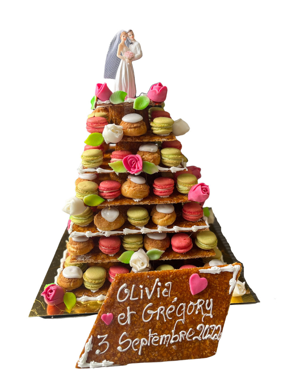 Pièce montée en choux et macarons | Aux Délices des Flandres